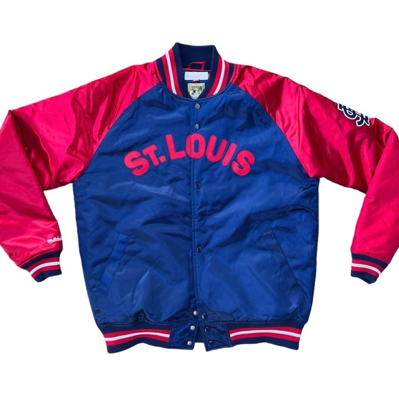 Mitchell & Ness, Jackets & Coats, Mitchell Ness St Louis Cardinals Satin  Varsity Jacket Size L